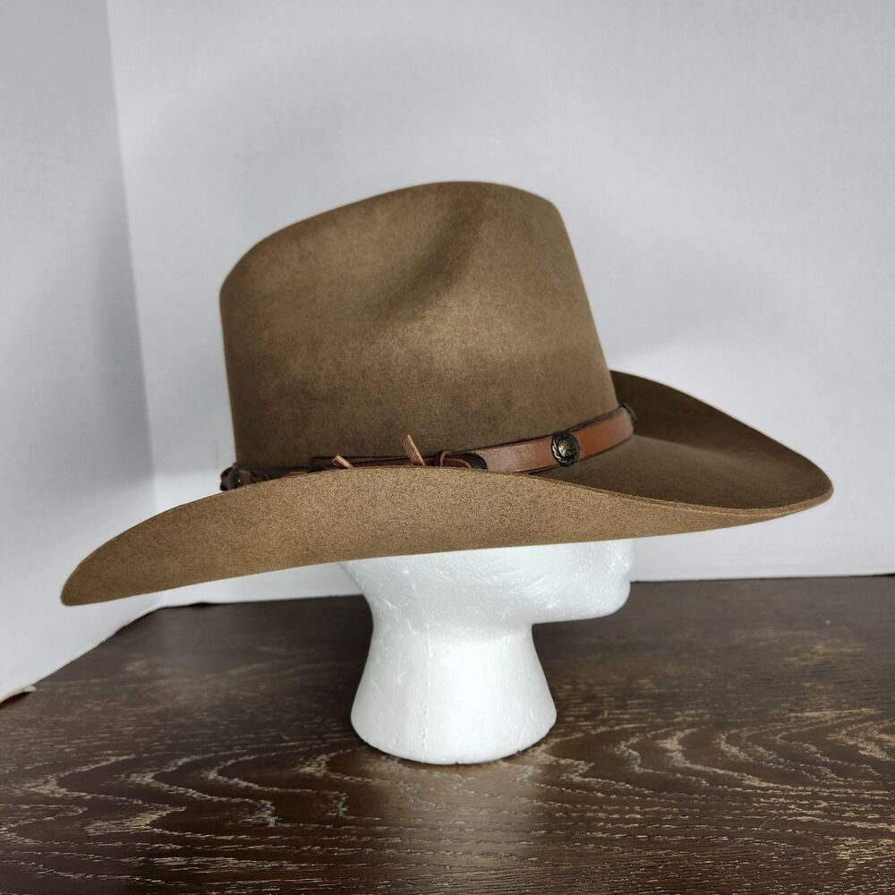 Resistol Canyon Ambush Self Conforming 4X Beaver Cowboy Hat Western sz 6 7/8*